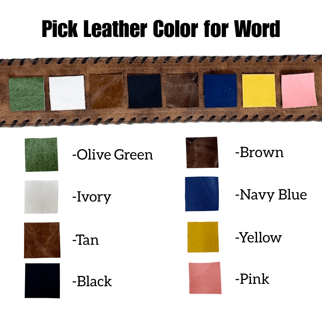 3" Word Belt - Tan