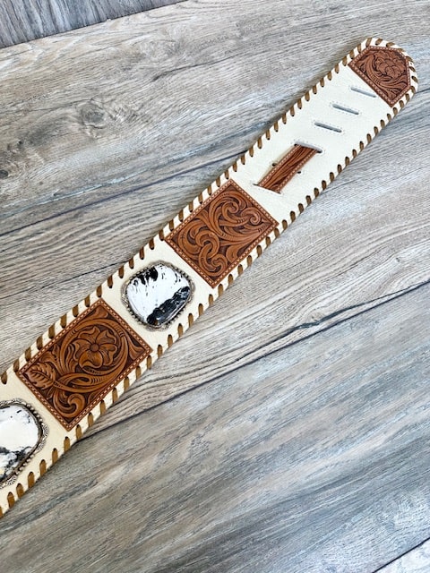 Legacy Belt- Snowy White Buffalo medium