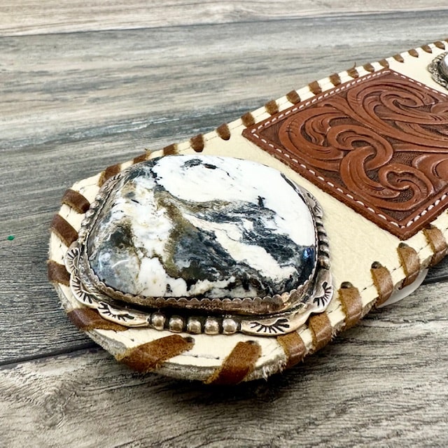 Legacy Belt- Snowy White Buffalo medium