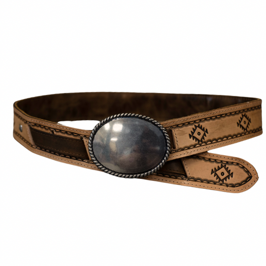 1.75" Tooled Leather Belt