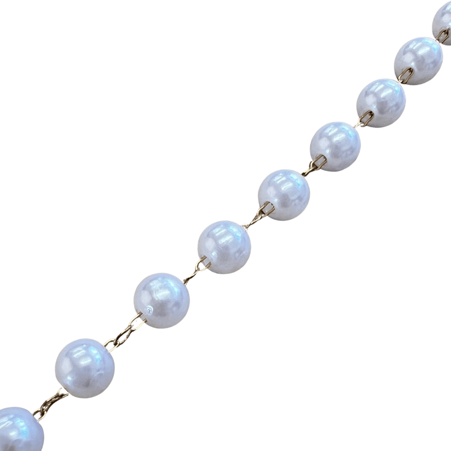 Hat Chain - Gold Pearl