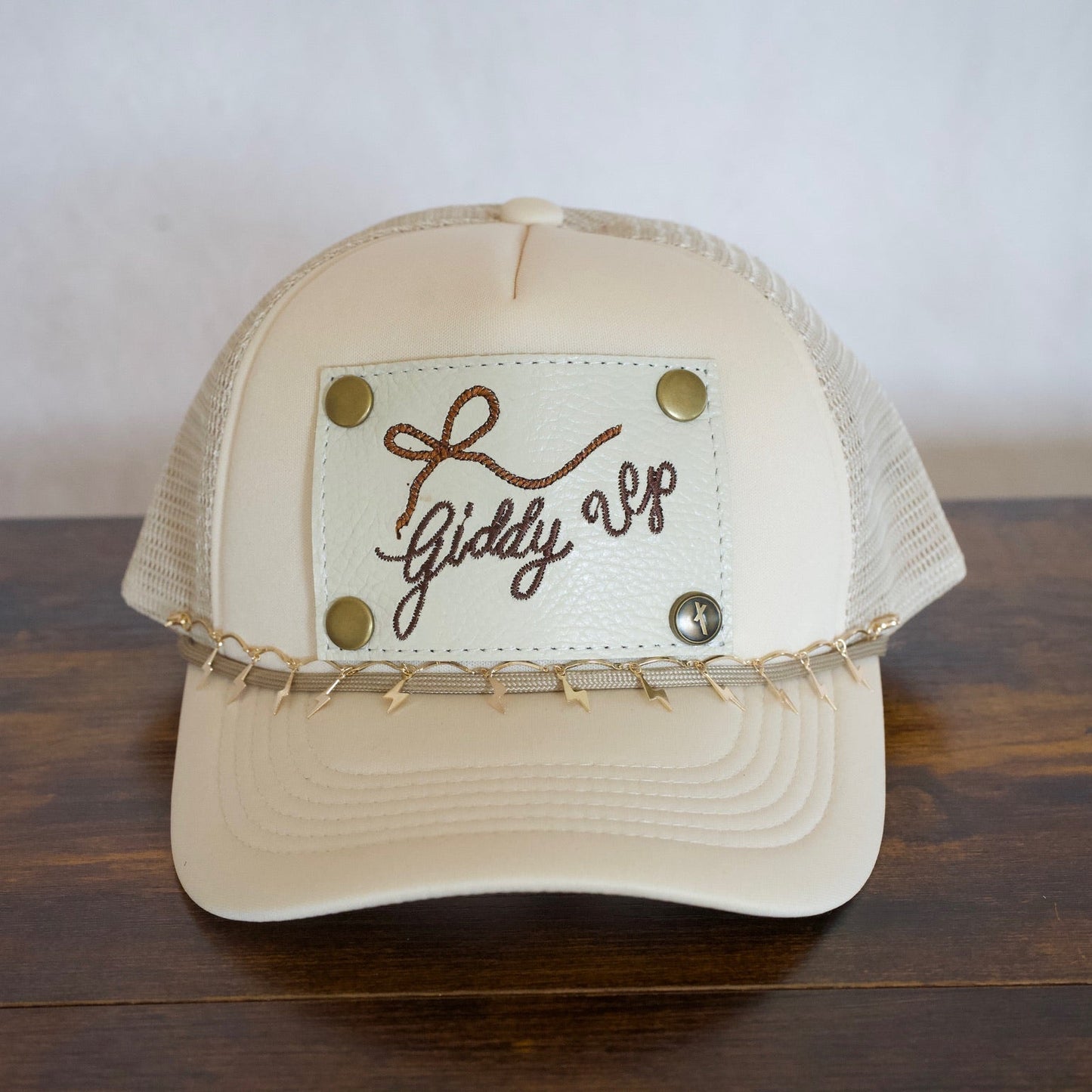 Gold Lightning Bolt Hat Chain