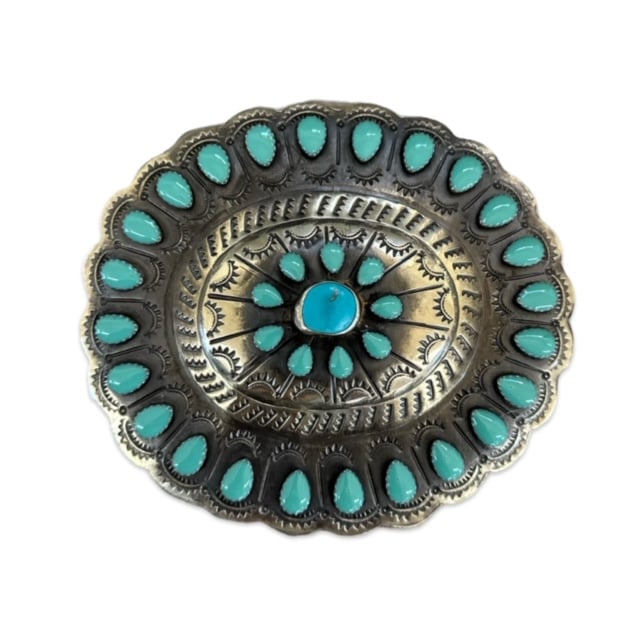 Belt Buckle - Turquoise Stone