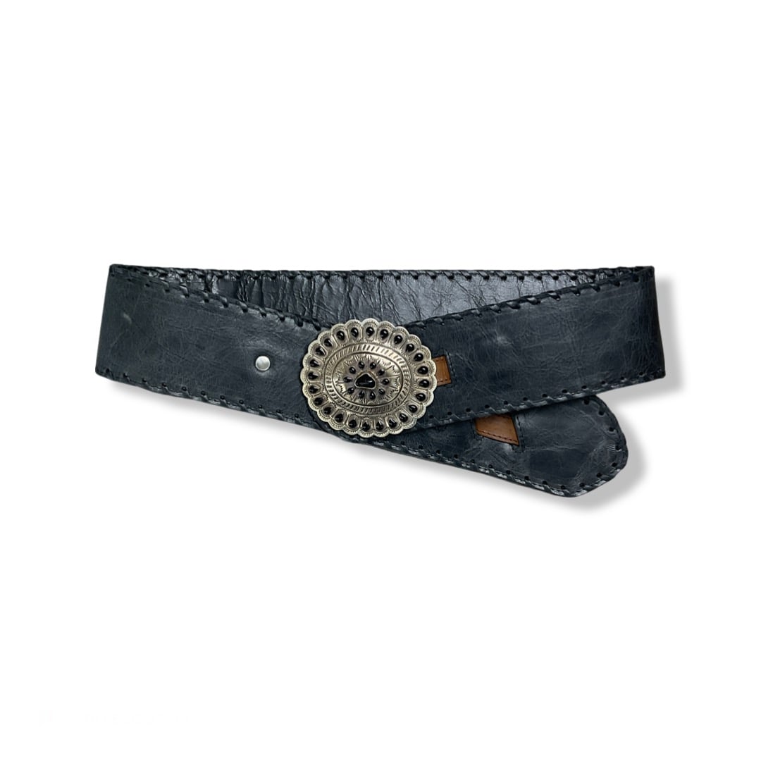 Belt Buckle - Black Concho