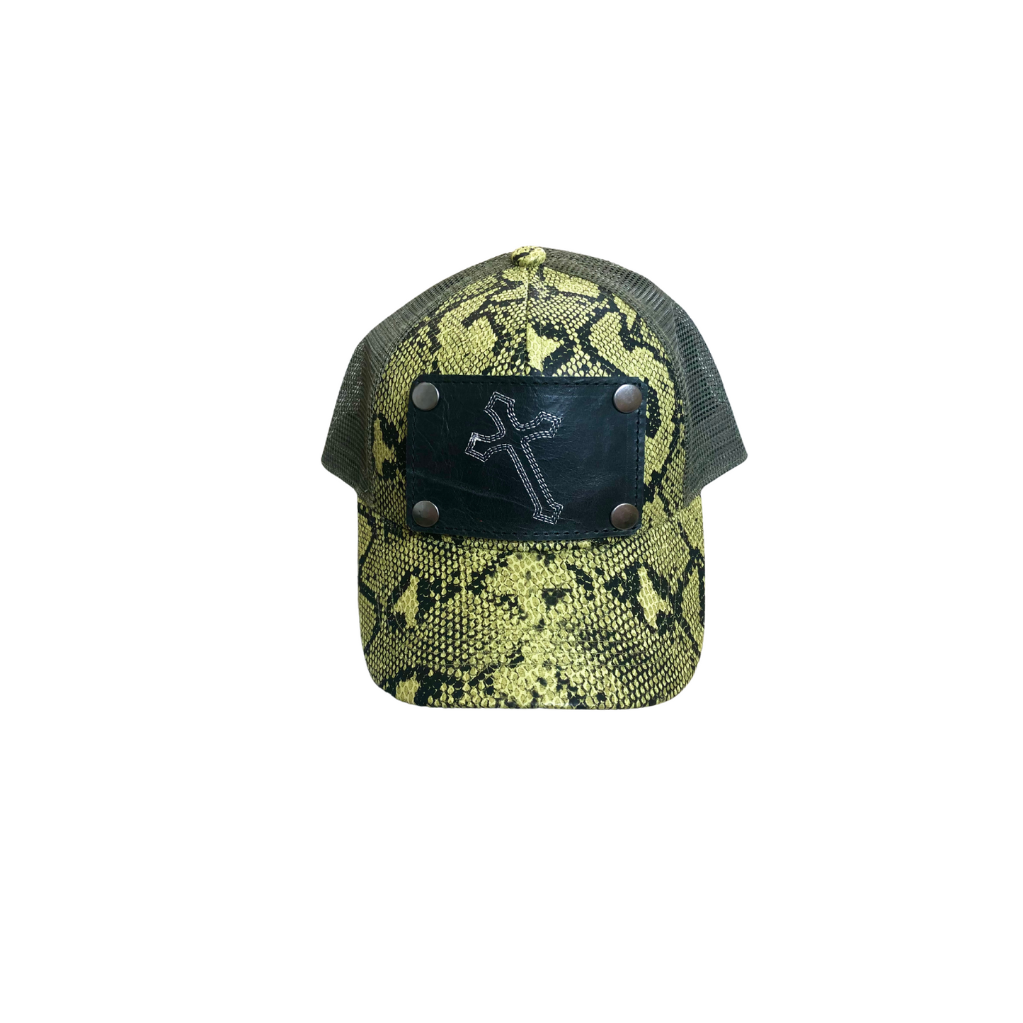 Green Snakeskin High Pony
