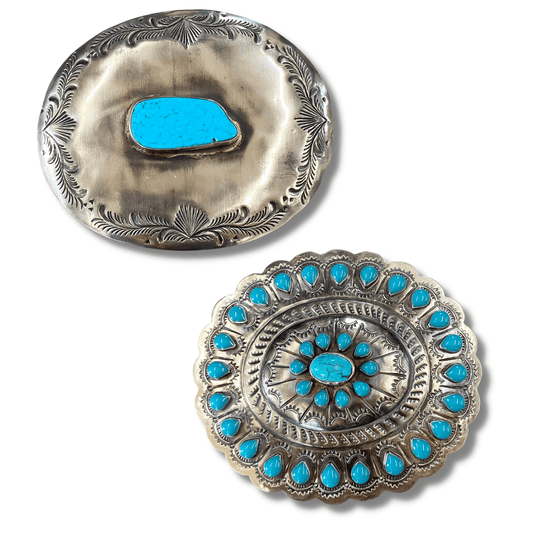 Belt Buckle - Turquoise Stone