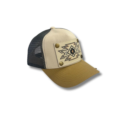 PD Cap - Cream and Tan
