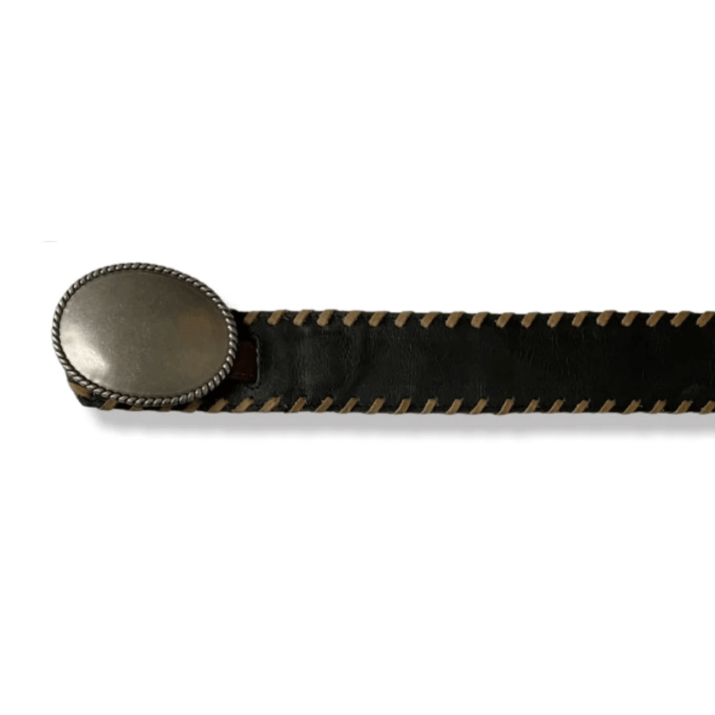 2" Plain Jane - Black with Tan Belt