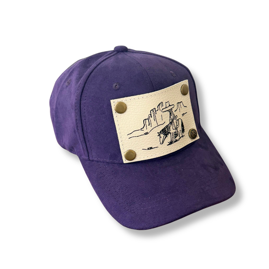 Purple Suede Cap