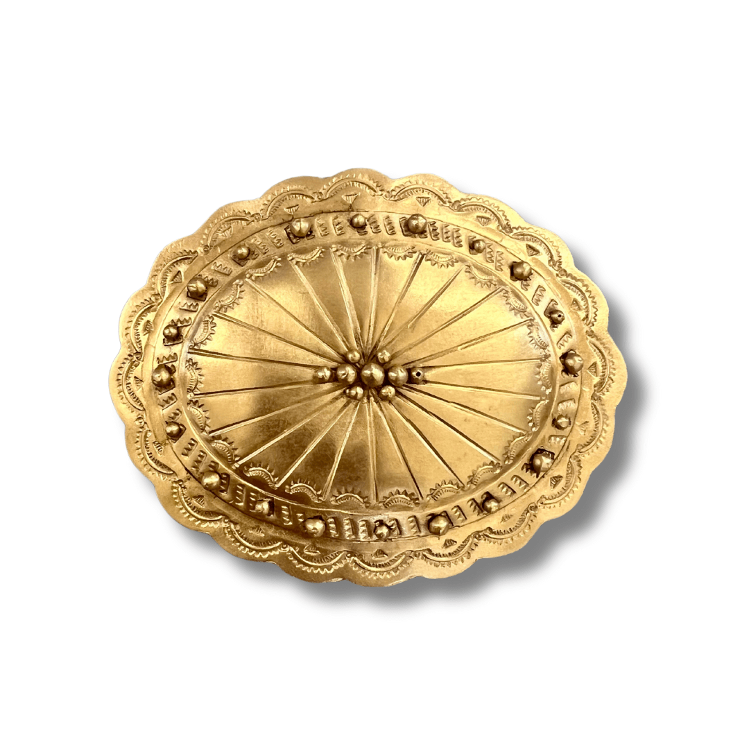 Belt Buckle - Gold Concho