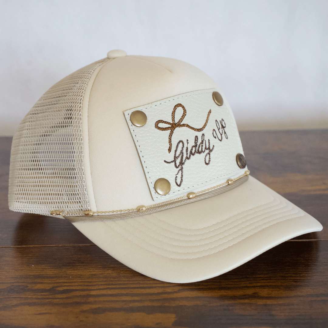Gold Beaded Hat Chain