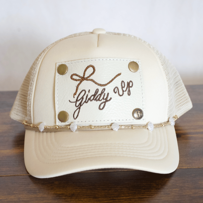 Gold Seashell Beaded Hat Chain