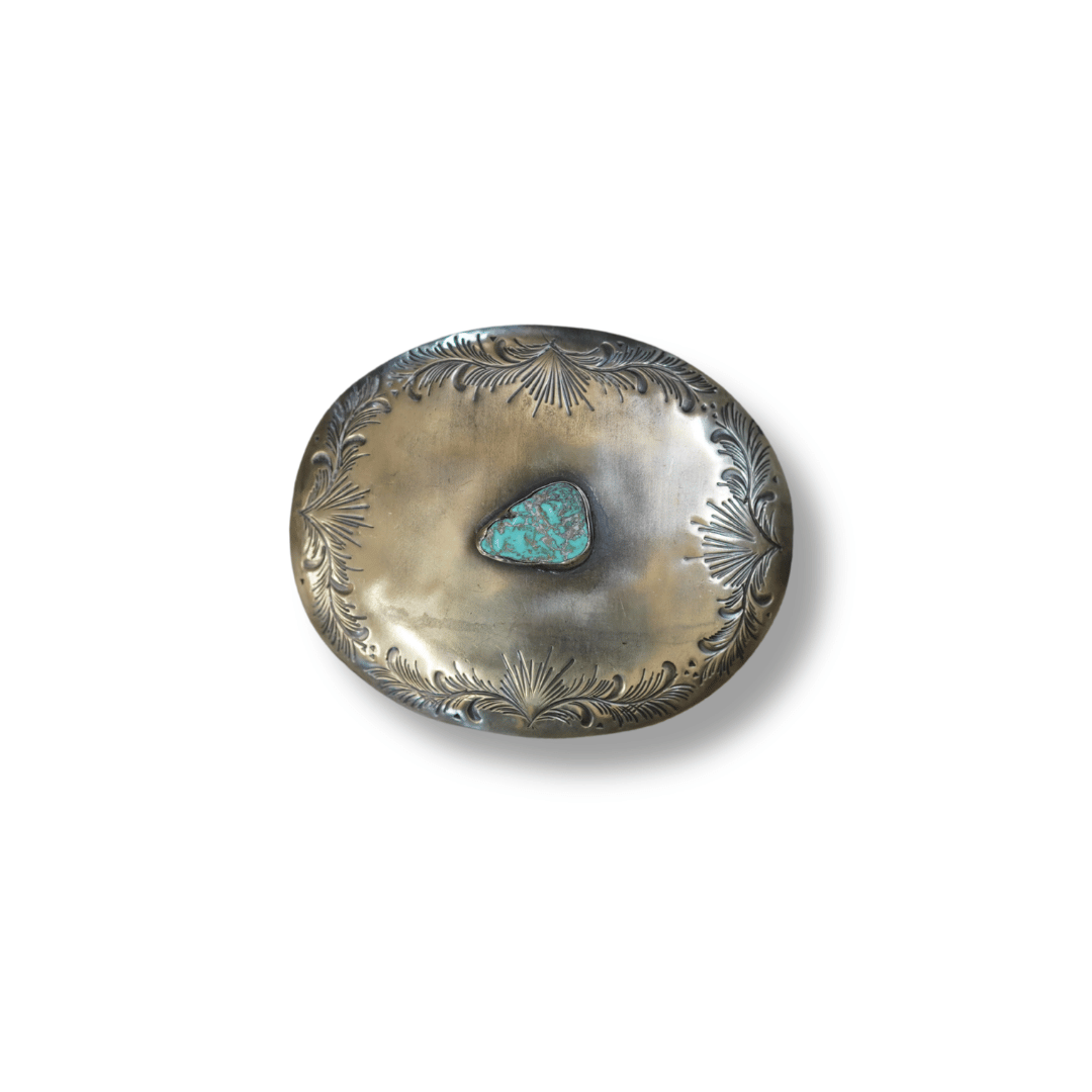 Belt Buckle - Turquoise Stone