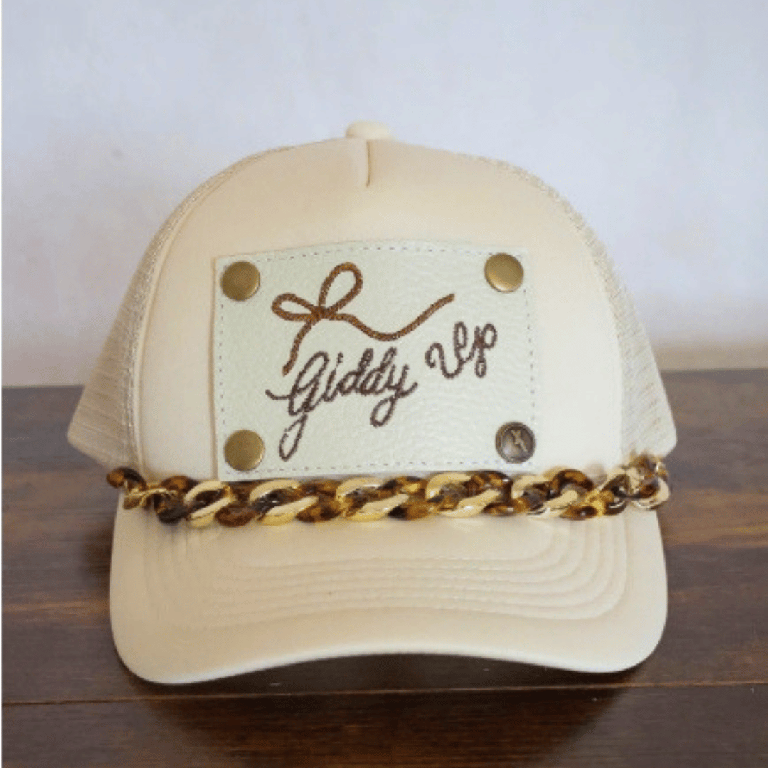 Chunky Tortoise Shell and Gold Hat Chain