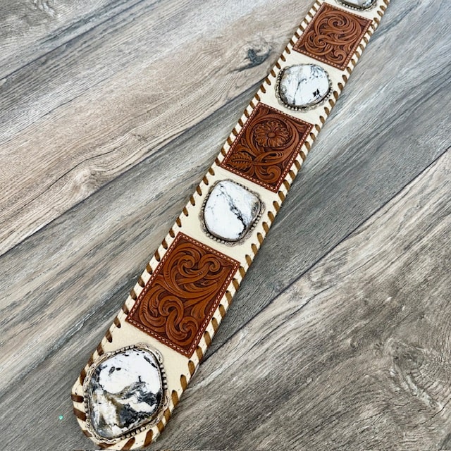 Legacy Belt- Snowy White Buffalo medium