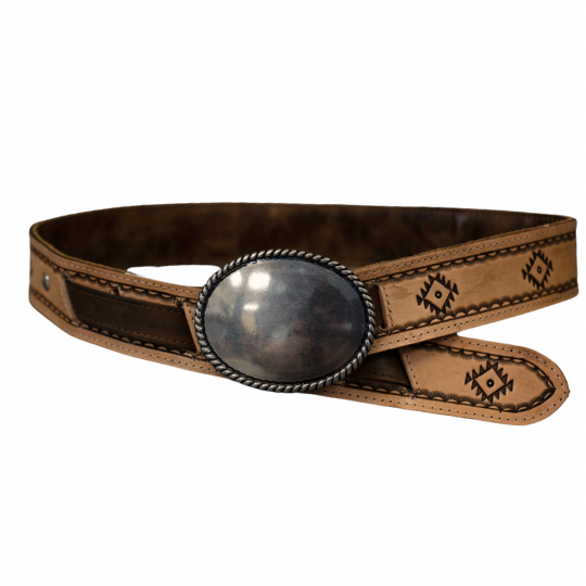 1.75 Tooled Leather Belt