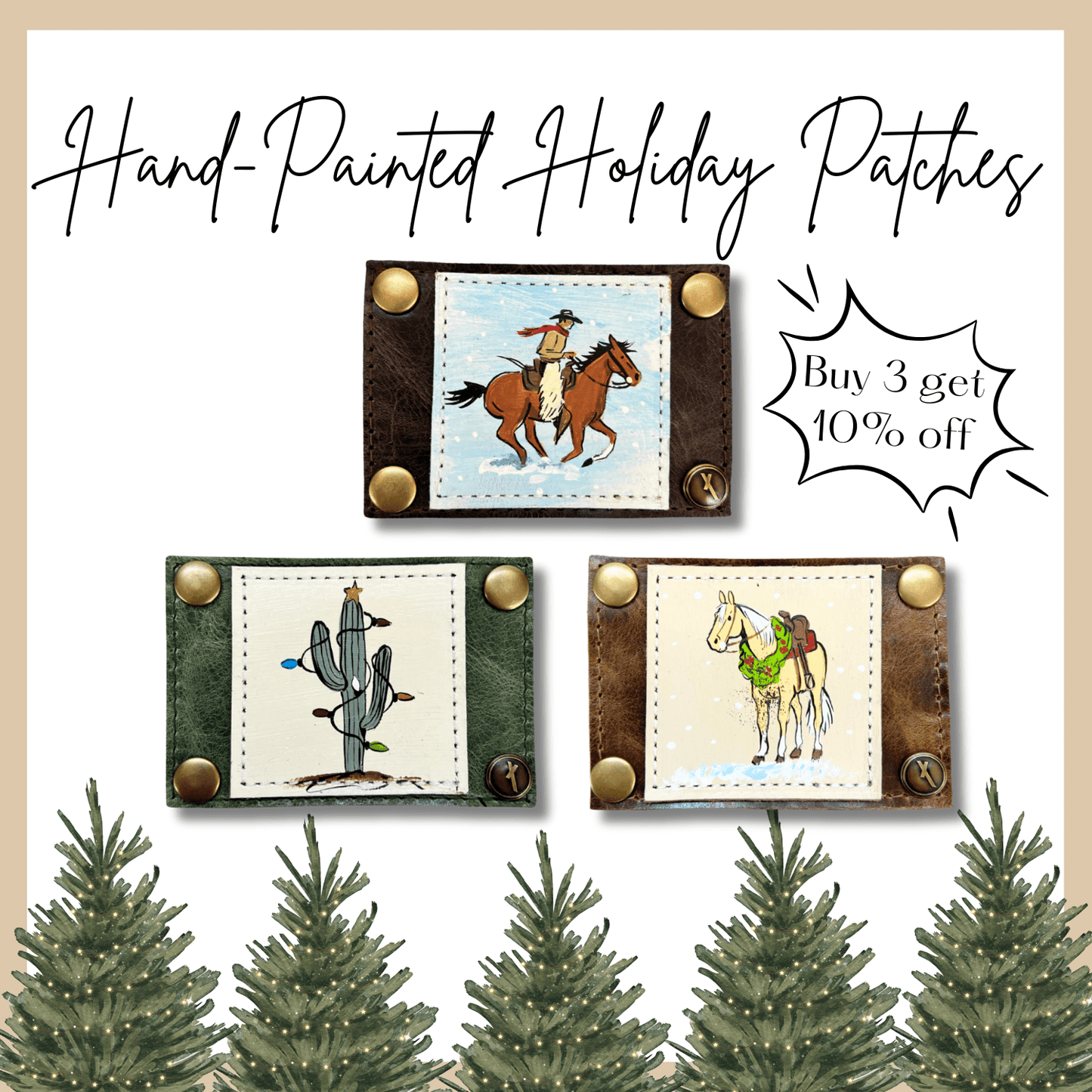 Hand-Painted Holiday Patches (Buy 3 get 10% off)