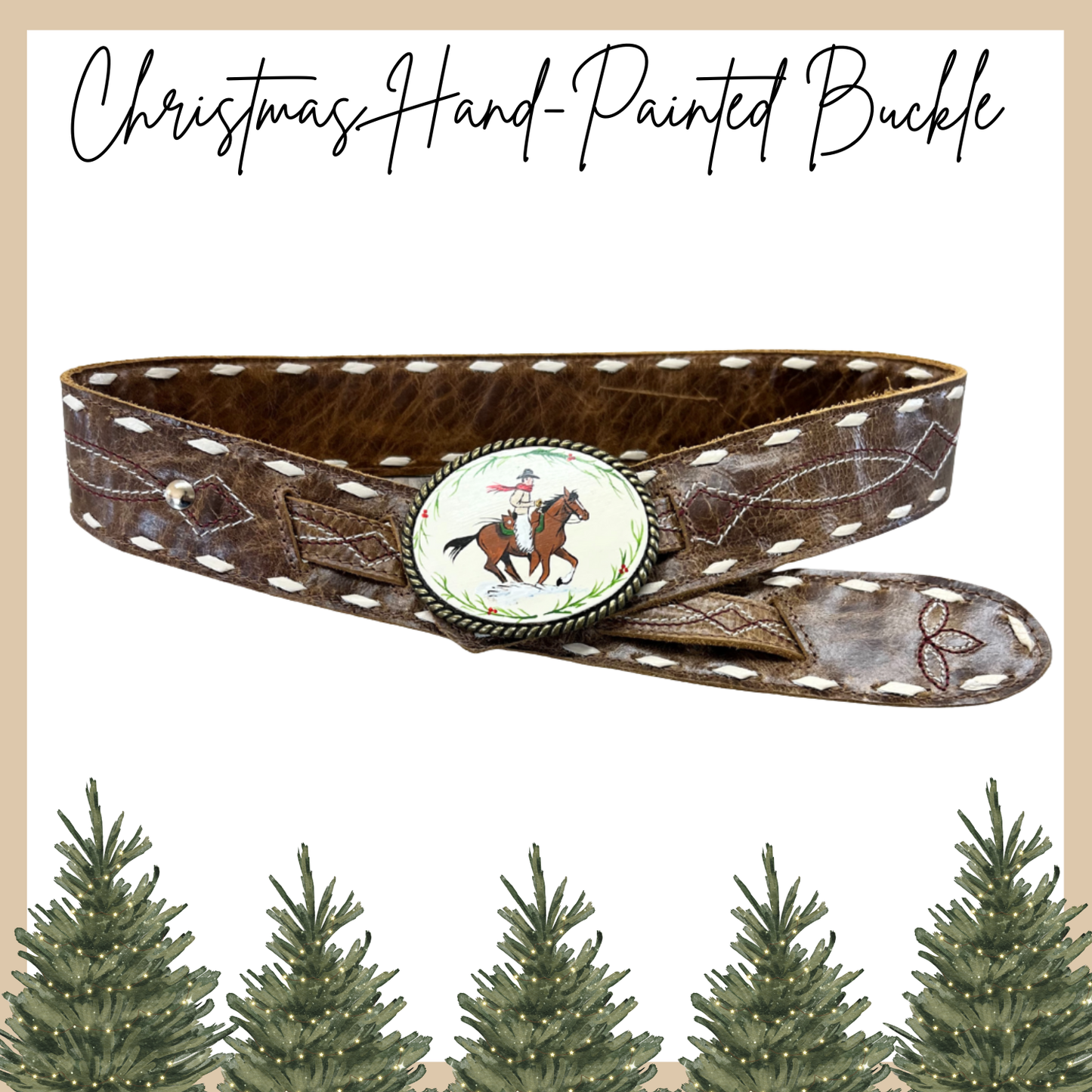 Exclusive - Christmas Hand Painted Buckle