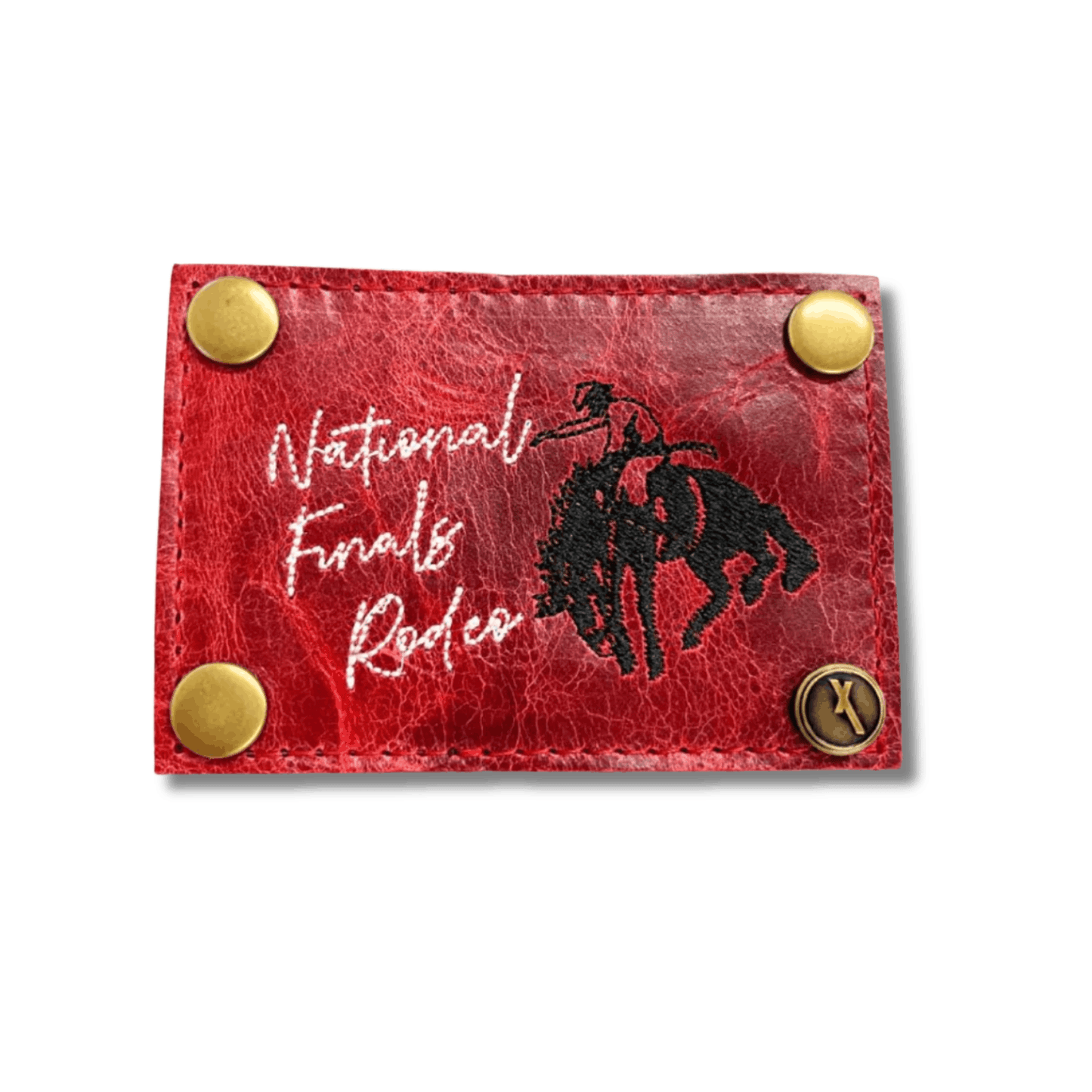 NFR Red Leather Patch