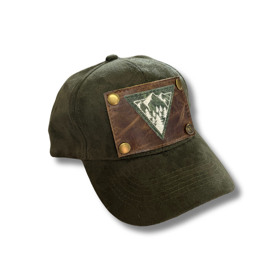 Olive Green Suede Cap