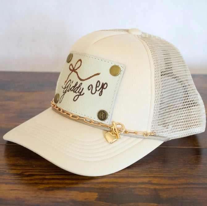 Gold Heart Hat Chain