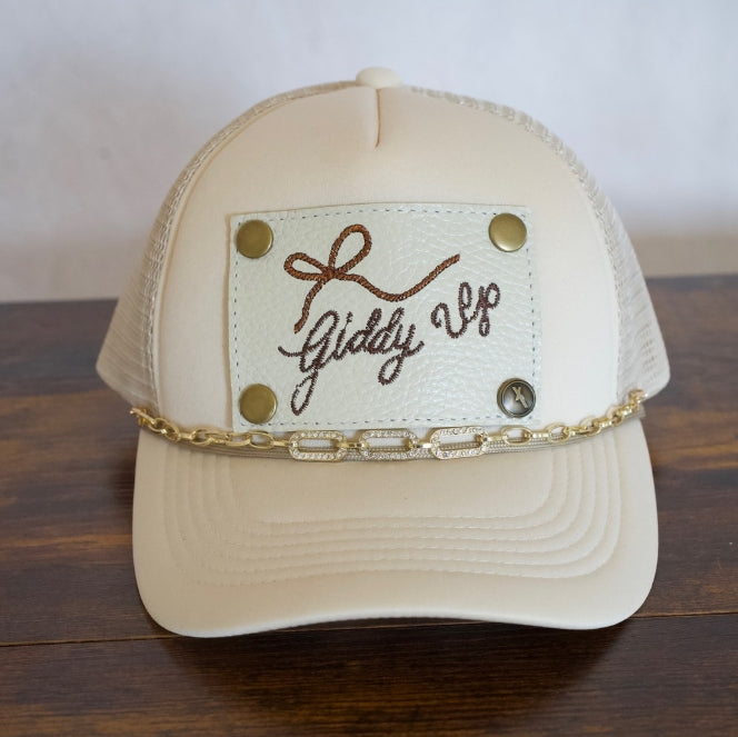Rhinestone Gold Paperclip Hat Chain