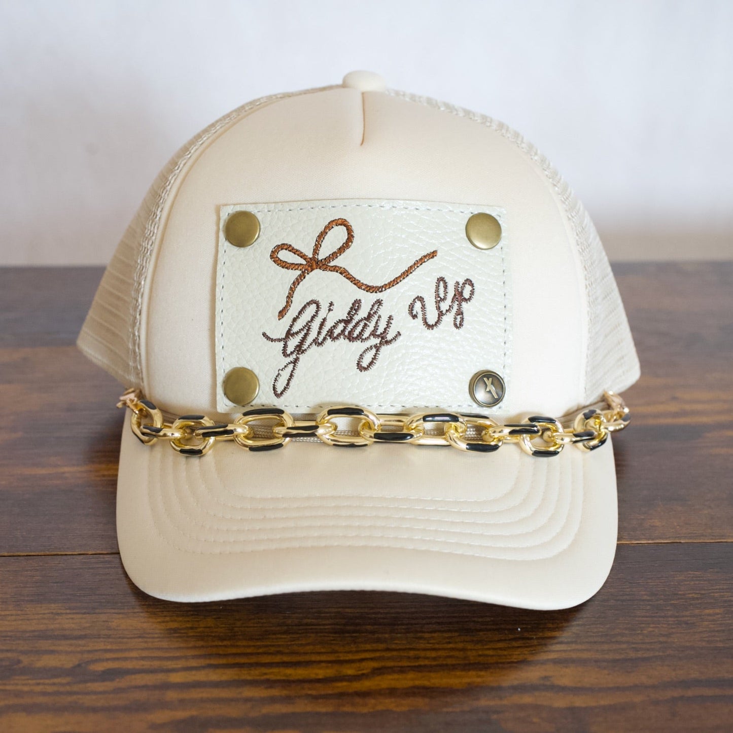 Chunky Gold and Black Hat Chain