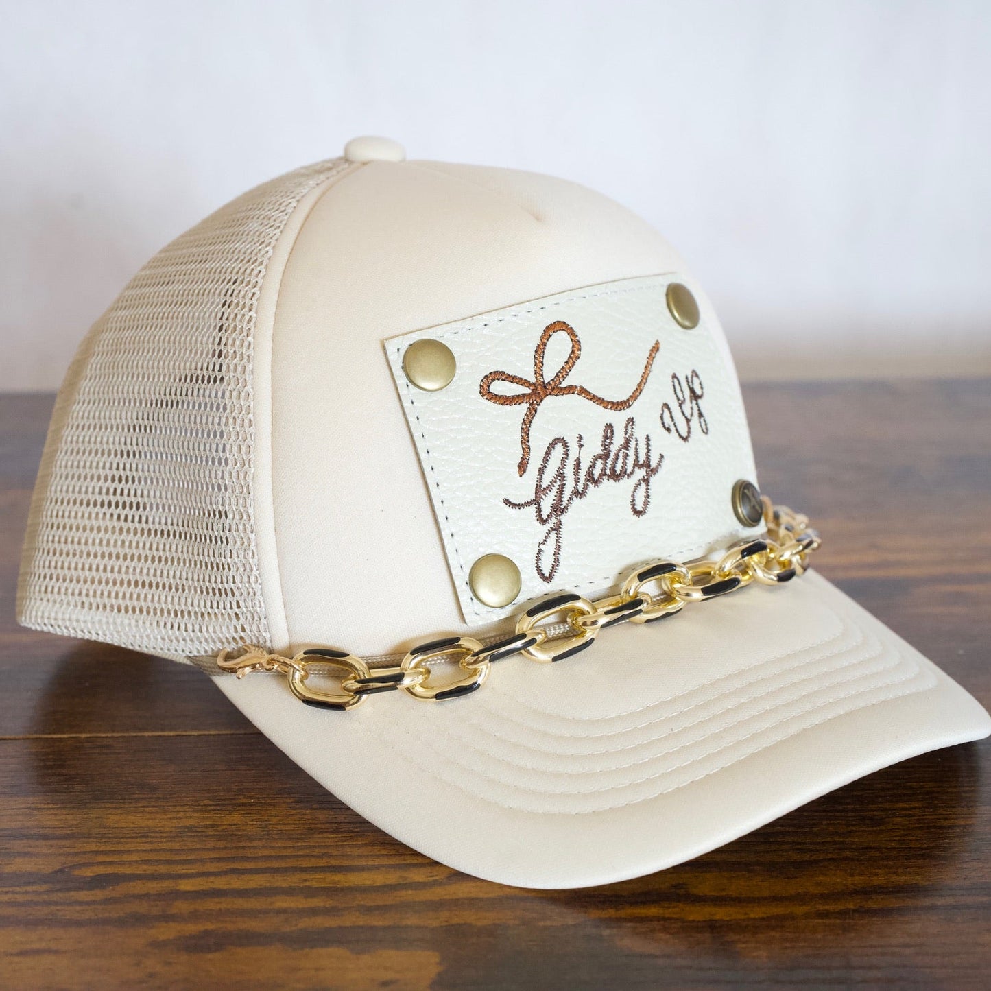 Chunky Gold and Black Hat Chain