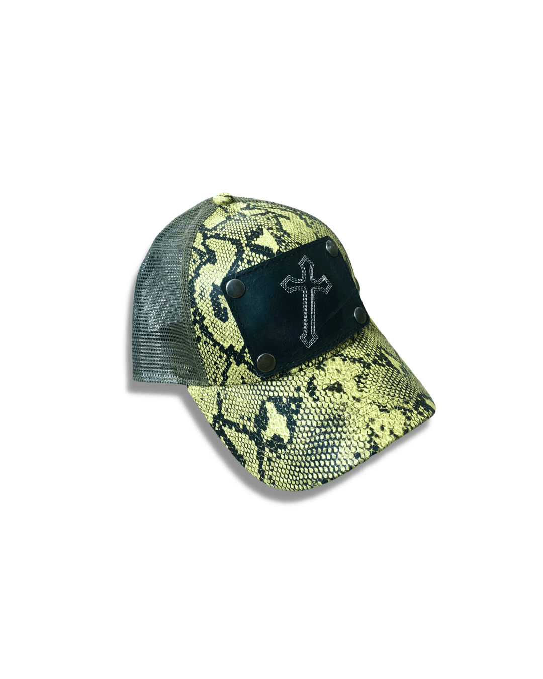 Green Snakeskin High Pony